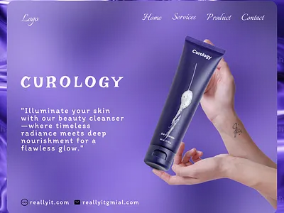 Beauty product website branding ui