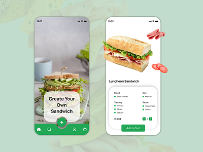 Create Your Own Sandwich design mobile app design ui ui design uiux ux design uxui design