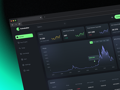 Coinshelter-Crypto Exchange Dashboard blockchain crypto platform exchange trading web3