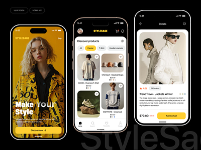 E-commerce Mobile App clean design ecommerce fashion marketplace mobile app online shop product shopify shopping store ui ux