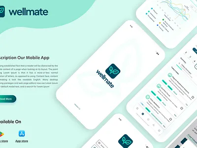 Wellmate App Design animation branding graphic design logo motion graphics ui