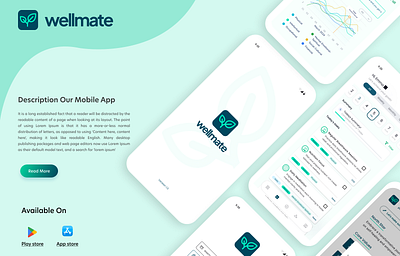 Wellmate App Design animation branding graphic design logo motion graphics ui