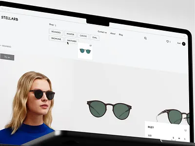 eCommerce Eyewear cart desktopdesign e commerce ecommerce eyewear goods menu mobile design product shop sunglasses ui ux webdesign