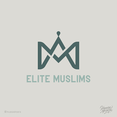 Elite Muslim Crown Logo (شعار لوجو لوقو عربي مسلم خط عربي) arabic arabic art arabic calligraphy arabic lettering arabic logo arabic logos arabic logotype arabic quotes arabic typography arabic writing calligraphy islamic art islamic calligraphy islamic canvas islamic logo islamic quotes islamic wall art logo arabic logo muslim muslim art