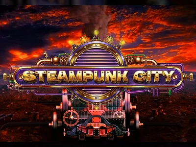 Logotype development for the online slot game "Steampunk City" digital art gambling game art game design gaming gaming animation graphic design logo animation logo art motion design motion graphics slot animation slot design slot designer slot machine steampunk steampunk city