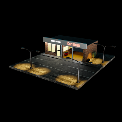 Auto service 3d blender