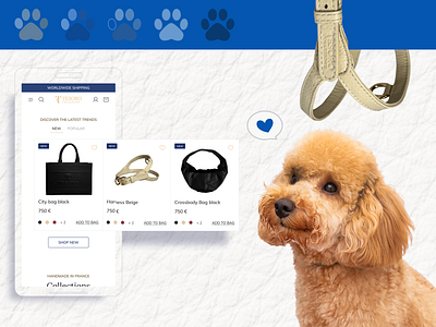 E-commerce website design for luxury pet accessories branding design ecommerce graphic design landing logo shop ui ux website