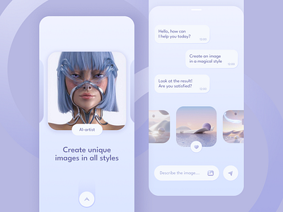 Artificial Intelligence App Design app design ui ux