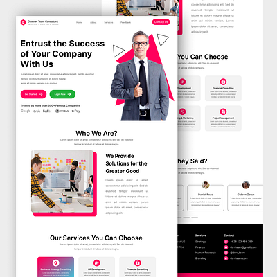 Deserve Team Consultant - Website Design agency business company consultant digital agency figma marketing uiux web design web development website