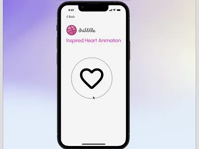 Dribble Inspired Heart Reaction Animation animation dribble figma animation heart heart animation interaction design mobile app raect animation react