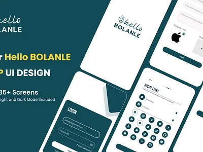 Hello BOLANIE UI Design android design figma ios mobile app