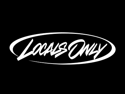 Locals Only calligraphy font lettering logo logotype typography vector