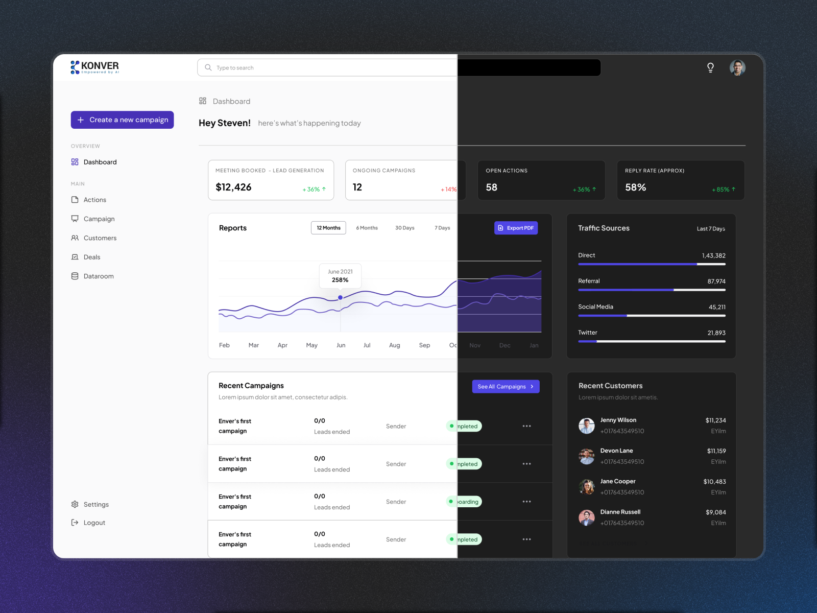 Dashboard - Dark & Light Mode admin panel admin panel dark mode branding dark and light dark mode dashboard dashboard dark mode dashboard design design knover light mode logo minimal minimal style typography ui ui design web admin