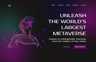 Virtual Reality hero section landing page promi tasnim ui uiux ux virtual reality virtual reality hero section virtual reality landing page vr vr hero section vr landing page zarin