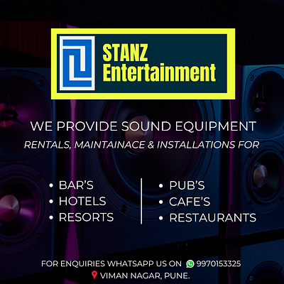 STANZ Entertainment Post 3 branding design drums graphic design guitar illustration keyboard music post social media post typography