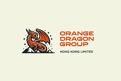 Orange Dragon Group arturabt branding character china dragon hongkong logo logotype orange