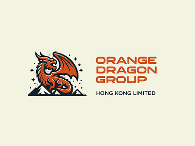 Orange Dragon Group arturabt branding character china dragon hongkong logo logotype orange