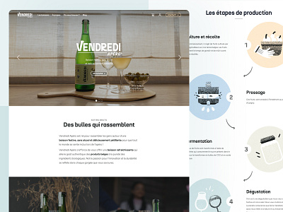 Vendredi Apéro - Website Design belgium blog blue bottle design desktop drink ecommerce green illustration minimalist odoo organic shop web website yellow