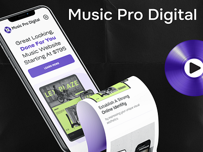 eCommerce Landing page for musicians UI/UX Design animation branding call to action design ecommerce graphic design landing motion graphics ui ux website