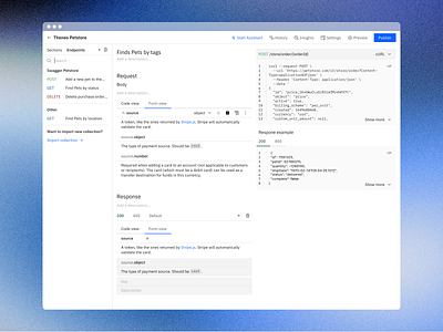 Generate Stripe-like API docs api dev tool docs internal product