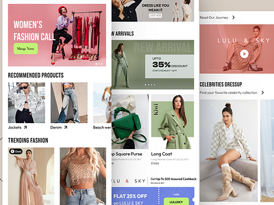 LULU & SKY - Fashion app RE-Design app branding design figma graphic design illustration logo mobile ui ux vector website