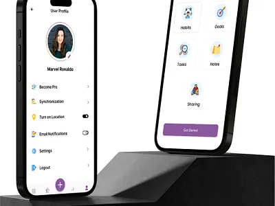 Habbit App Design application figma fitness goals habbits mobile application notes profile settings task uiux