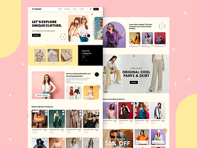 Clothing and Fashion - Web Design app branding clothing design fashion figma graphic design illustration logo ui ux vector web website