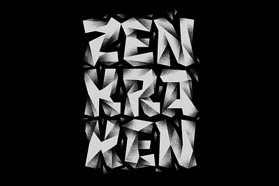 Zenkraken customtype design lettering letters texture type typography