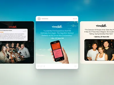 Timeleft - Social Posts Quotes app dating design figma instagram posts social media social posts