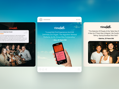 Timeleft - Social Posts Quotes app dating design figma instagram posts social media social posts