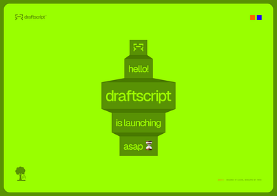 hero section for draftscript.dev developer tool flat design hero section minimal ui ui web design