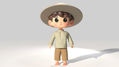 Shepherd boy 3d model 3d