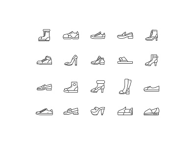 Shoes Icons icon icon design icon set shoes shoes icon vector vector icon