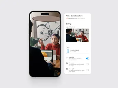 Video Settings ⚙️ adjust app clean controls edit editor ios mobile modal options product design saas setting settings toggle ui ux video web app widget