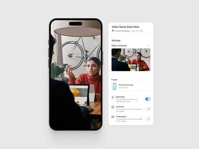 Video Settings ⚙️ adjust app clean controls edit editor ios mobile modal options product design saas setting settings toggle ui ux video web app widget