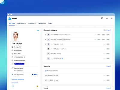 Challenge to manage 460+ user journey from a single platform bank client view dashboard financial internal tool