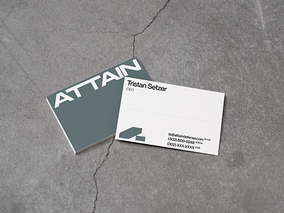 Attain - Business Card art direction branding business card graphic design identity logo mockup visual identity