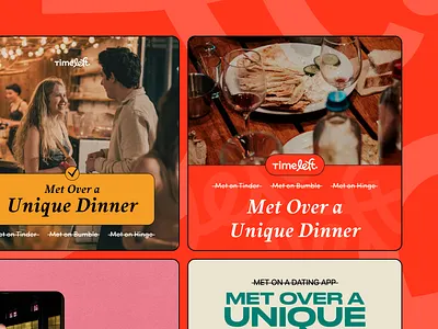 Timeleft - Social Posts date dating dating app design dinner figma food instagram instagram design instagram posts media social social media social posts