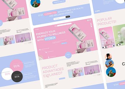 Supplements / Vitamins Packaging Design complex detox healthy landing page medicine nutrition packaging supplement ui ux vitamins webdesign wellness