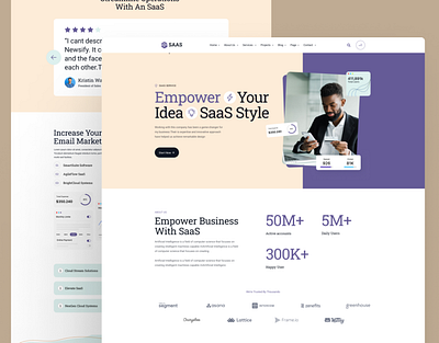 SAAS Landing Page landing page saas ui ui ux web design