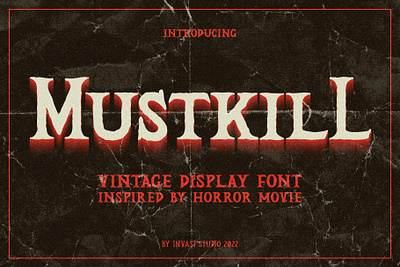 Mustkill Font font graphic design halloween halloween font horror logo zombie