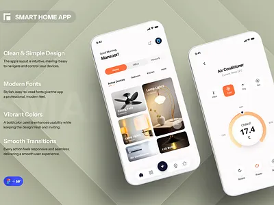 Smart Home mobile application ui ux design prototype ai appdesign application appliences branding house illustration mobileapp prototype robot smarthome wireframes مصمم تطبيقات موبايل مصمم مواقع إلكترونية