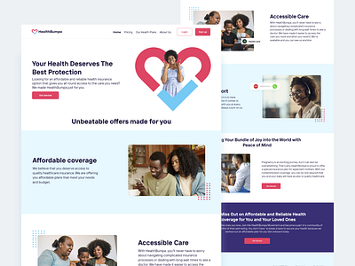 Health insurance landing page health health care insurance landing page medical medical care medical coverage minimal non profit pharmacy ui ux design wellness