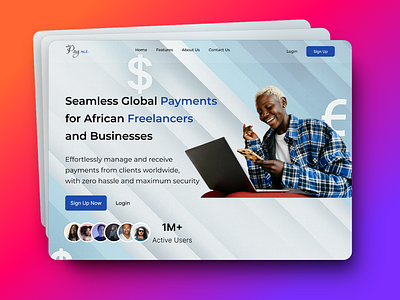 Fintech Hero Section figma fintech landing page uiux web design