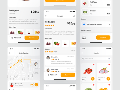 Grancarty - Grocery Store Mobile App UI Kit food apps