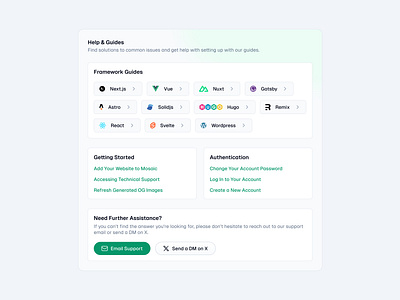 Guides 🍱 design framework gruides guide help minimal saas support ui web design