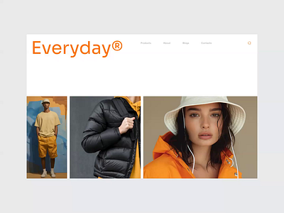 Everyday Wear - Landing Page | UI/UX Design animation b2b beauty clothing e commerce ecommerce elegant fashion fashion brand landing page marketplace minimalist modern saas startup style swis design ui design uiux web design