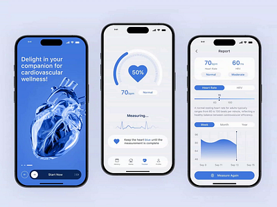 Heart Rate Monitoring Mobile App UX/UI analisys health health care healthcare healthcare mobile app healthtech heart rate medical medical app medicine mobile app mobile app concept mvp online startup statistics treatment ui mobile ux ux mobile