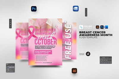 Breast Cancer Awareness Flyer Template aam360 aam3sixty breast awareness breast cancer breast cancer awareness cancer awareness cancer awareness day cancer awareness event cancer awareness month cancer awareness seminar cancer event cancer flyer charity event flyer template free flyer healthy breast pink awareness pink cancer pink ribbon women cancer