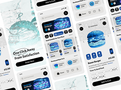 Food ordering app🍔 app design design figma food foodapp ui uidesign uiux ux